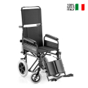Letvægts kørestol med justerbart ryglæn og benstøtte transportkørestol Surace 600 B På Tilbud