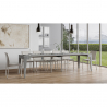 Isotta Concrete 90x42-302 cm betongrå farve lille træ spisebord udtræk Rabatter