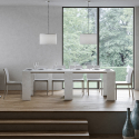 Allin 90x47-299 cm hvidt farvet lille træ spisebord med udtræk Udvalg