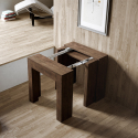 Allin Noix 90x47-299 cm valnød effekt lille træ spisebord med udtræk Udsalg