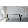 Diago 90x40-300 cm hvidt farvet lille træ spisebord med udtræk Udsalg