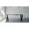Diago Concrete 90x40-300 cm grantræ effekt lille træ spisebord udtræk Udsalg