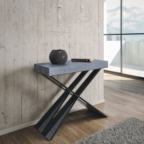 Diago Concrete 90x40-300 cm grantræ effekt lille træ spisebord udtræk