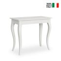Olanda hvidt lille træ spisebord udtræk 90x48-308 cm 5 forlængerplader Tilbud