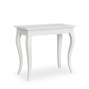 Olanda hvidt lille træ spisebord udtræk 90x48-308 cm 5 forlængerplader På Tilbud