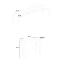 Olanda hvidt lille træ spisebord udtræk 90x48-308 cm 5 forlængerplader Udvalg