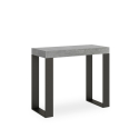 Tecno Concrete 90x40-300 cm betongrå farve lille træ spisebord udtræk På Tilbud