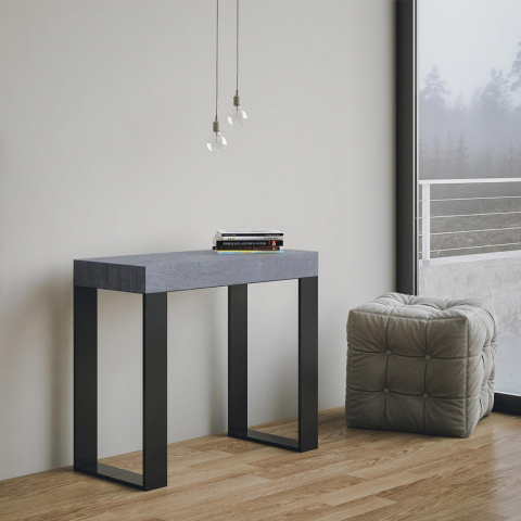 Tecno Concrete 90x40-300 cm betongrå farve lille træ spisebord udtræk