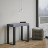 Tecno Concrete 90x40-300 cm betongrå farve lille træ spisebord udtræk Kampagne