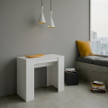 Basic Small 90x48-204 cm hvidt farvet lille træ spisebord med udtræk Kampagne
