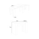 Basic Small 90x48-204 cm hvidt farvet lille træ spisebord med udtræk Udvalg