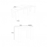 Basic Small 90x48-204 cm hvidt farvet lille træ spisebord med udtræk Udvalg