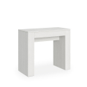 Modem 90x42-302 cm hvidt farvet lille træ spisebord med udtræk Tilbud