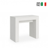 Modem 90x42-302 cm hvidt farvet lille træ spisebord med udtræk På Tilbud