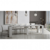 Modem 90x42-302 cm hvidt farvet lille træ spisebord med udtræk Rabatter