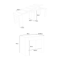 Modem 90x42-302 cm hvidt farvet lille træ spisebord med udtræk Udvalg