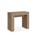 Modem Oak 90x42-302 cm valnøde effekt lille træ spisebord med udtræk Tilbud