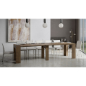 Modem Noix 90x42-302 cm valnøde effekt lille træ spisebord med udtræk Rabatter