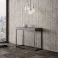 Nordica Concrete 90x40-300 cm betongrå lille træ spisebord med udtræk Kampagne