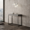 Nordica Concrete 90x40-300 cm betongrå lille træ spisebord med udtræk Kampagne