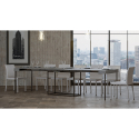 Nordica Concrete 90x40-300 cm betongrå lille træ spisebord med udtræk Rabatter