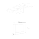 Nordica 90x40-300 cm hvidt lille træ spisebord med udtræk 5 plader Udvalg