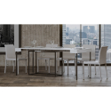 Nordica 90x40-300 cm hvidt lille træ spisebord med udtræk 5 plader Udsalg