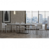 Nordica 90x40-300 cm hvidt lille træ spisebord med udtræk 5 plader Rabatter