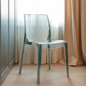Femme Fatale italiensk design gennemsigtig polycarbonat spisebord stol På Tilbud