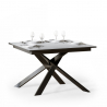 Ganty 90x120-180cm hvidt farvet lille træ spisebord med udtræk Tilbud