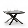 Ganty White 90x120-180cm spatel hvid effekt lille træ spisebord udtræk Tilbud