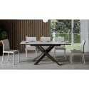Ganty White 90x120-180cm spatel hvid effekt lille træ spisebord udtræk Udsalg