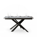 Ganty Long 90x160-220 cm hvid farvet lille træ spisebord udtræk Tilbud