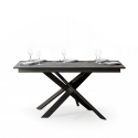 Ganty Long Concrete 90x160-220cm betongrå lille træ spisebord udtræk Tilbud