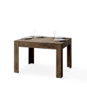 Bibi Wood 90x120-180 cm valnødde farvet lille træ spisebord med udtræk Tilbud