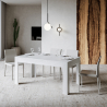 Udtrækkeligt spisebord 90x160-220cm hvidt moderne design Bibi Long Kampagne