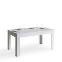 Udtrækkeligt spisebord 90x160-220cm hvidt moderne design Bibi Long Tilbud