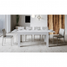 Udtrækkeligt spisebord 90x160-220cm hvidt moderne design Bibi Long Rabatter