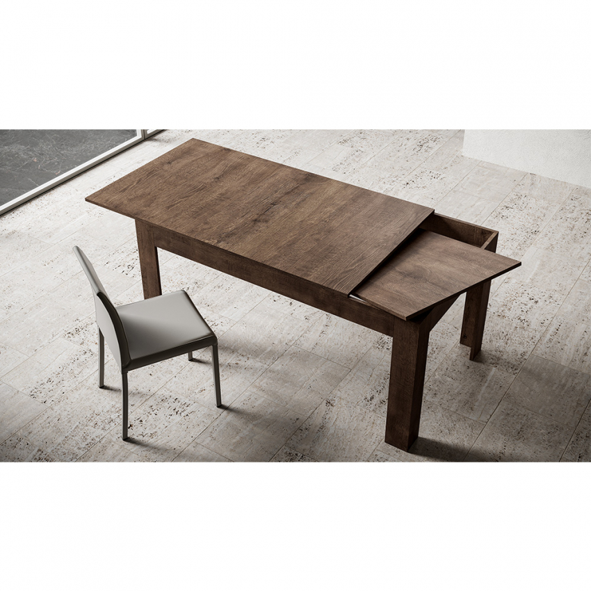 styrte åbning Modsatte Bibi Long Wood 90x160-220cm lille spisebord med udtræk bordplader