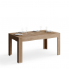 Bibi Long Oak 90x160-220 cm lille spisebord med udtræk bordplader Tilbud