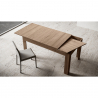 Bibi Long Oak 90x160-220 cm lille spisebord med udtræk bordplader Udsalg