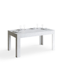 Bibi Long White 90x160-220cm lille spisebord med udtræk bordplader Tilbud