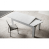 Bibi Long White 90x160-220cm lille spisebord med udtræk bordplader Udsalg