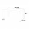 Bibi Long White 90x160-220cm lille spisebord med udtræk bordplader Udvalg