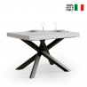 Volantis hvidt 90x130-234cm lille spisebord med 2 udtræk bordplader På Tilbud