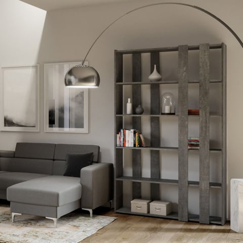 Moderne grå design stue væg reol Kato A Small Concrete
