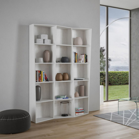 Moderne design reol i hvid stue kontor Trek 3