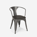 20 stole design metal træ industrielt Lix stil bar køkken steel wood arm 