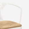 stock 20 stole Lix stil industrielt design bar køkken steel wood arm light Udvalg