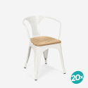 stock 20 stole Lix stil industrielt design bar køkken steel wood arm light På Tilbud